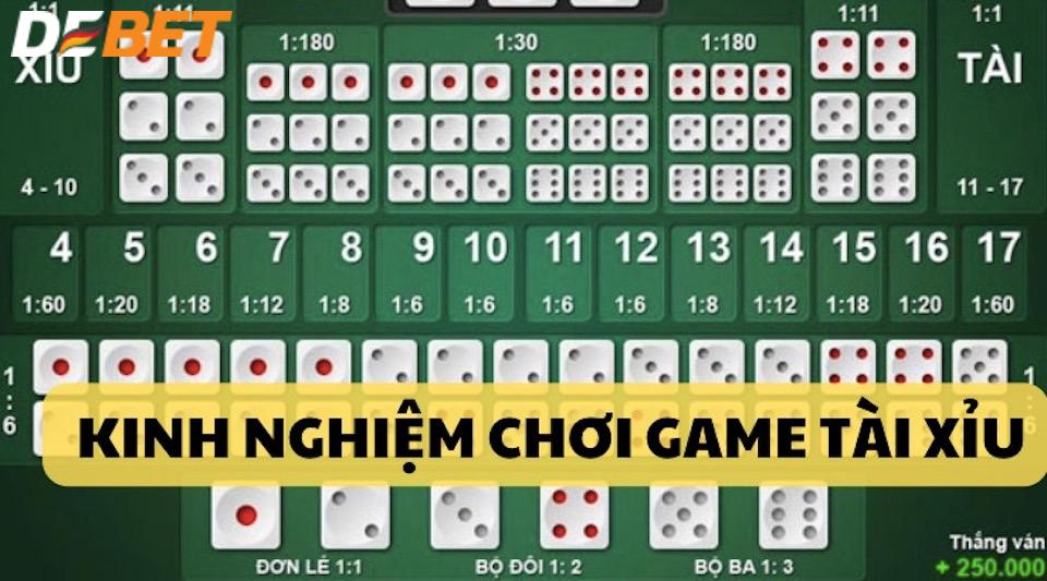 Bật mí kinh nghiệm chơi game Tài Xỉu Debet