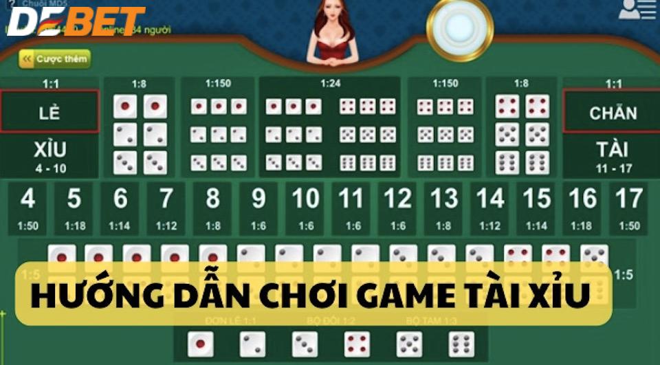 Cách đặt cược cho tài xỉu nhanh chóng tại sân chơi Debet