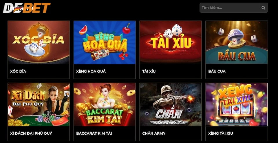 Kho trò chơi in-Game đa dạng, phong phú